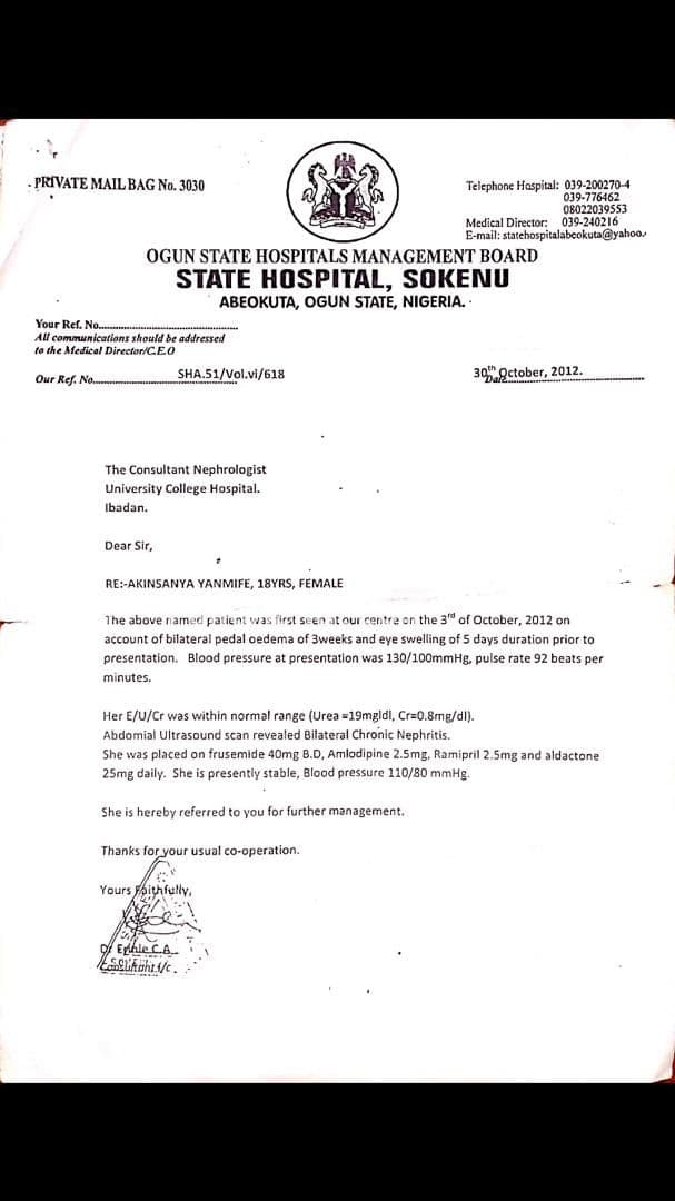 Help Yanmife save her transplanted kidney
