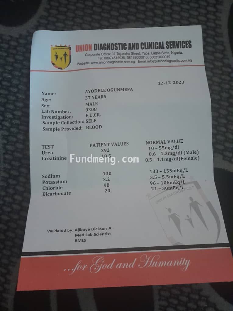 Help Ayodele Ologunmeta get a kidney transplant