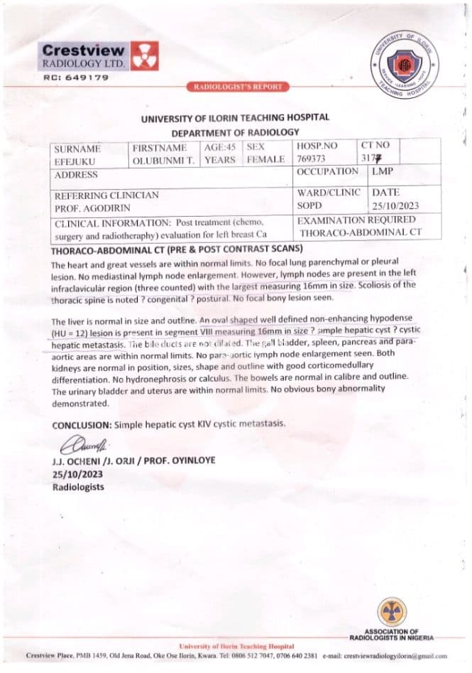 Help Bunmi Ibitomi beat Cancer